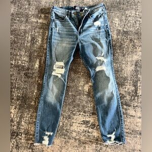 Hollister high rise crop super skinny jeans
